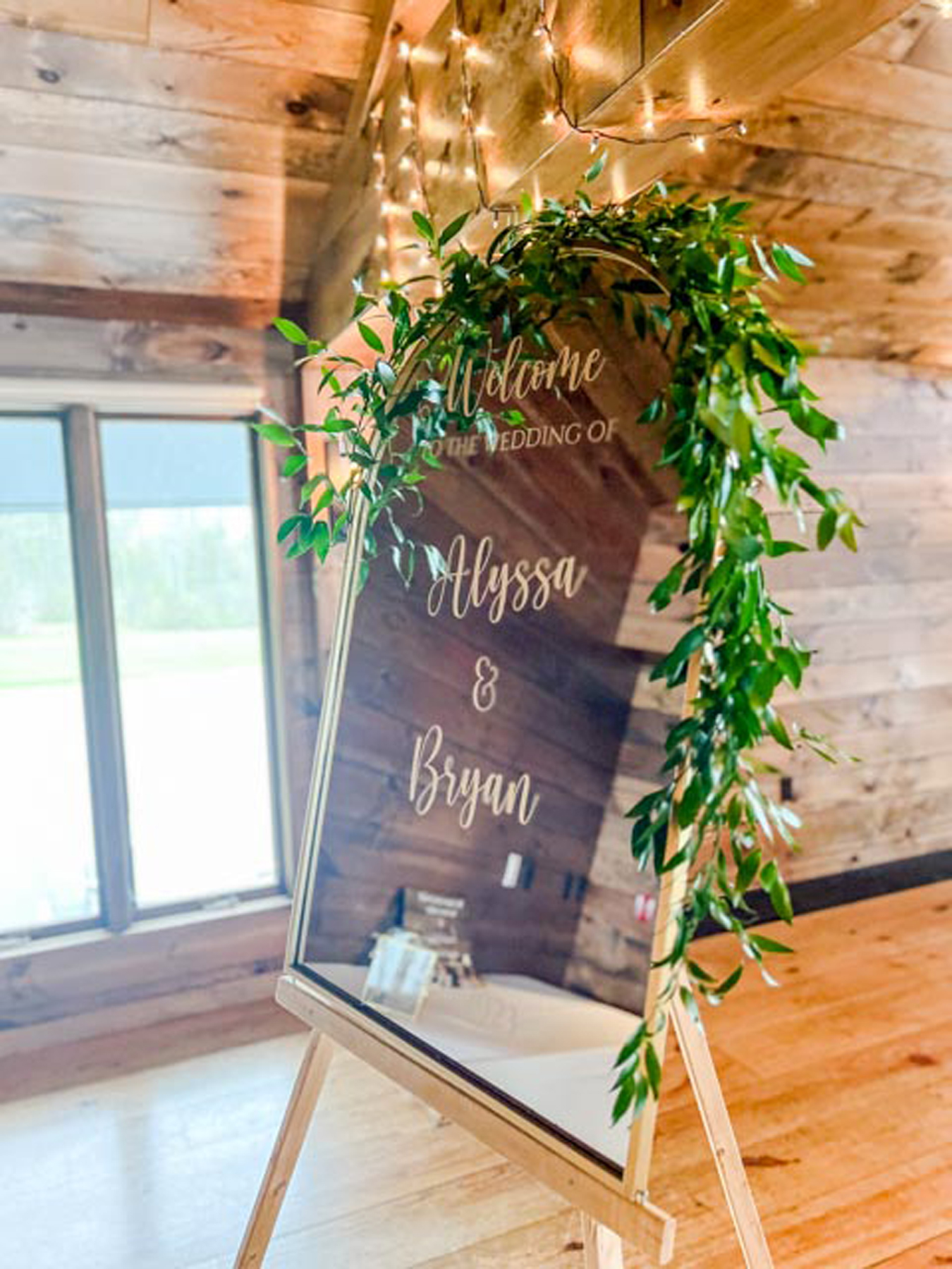 wedding welcome sign flowers
