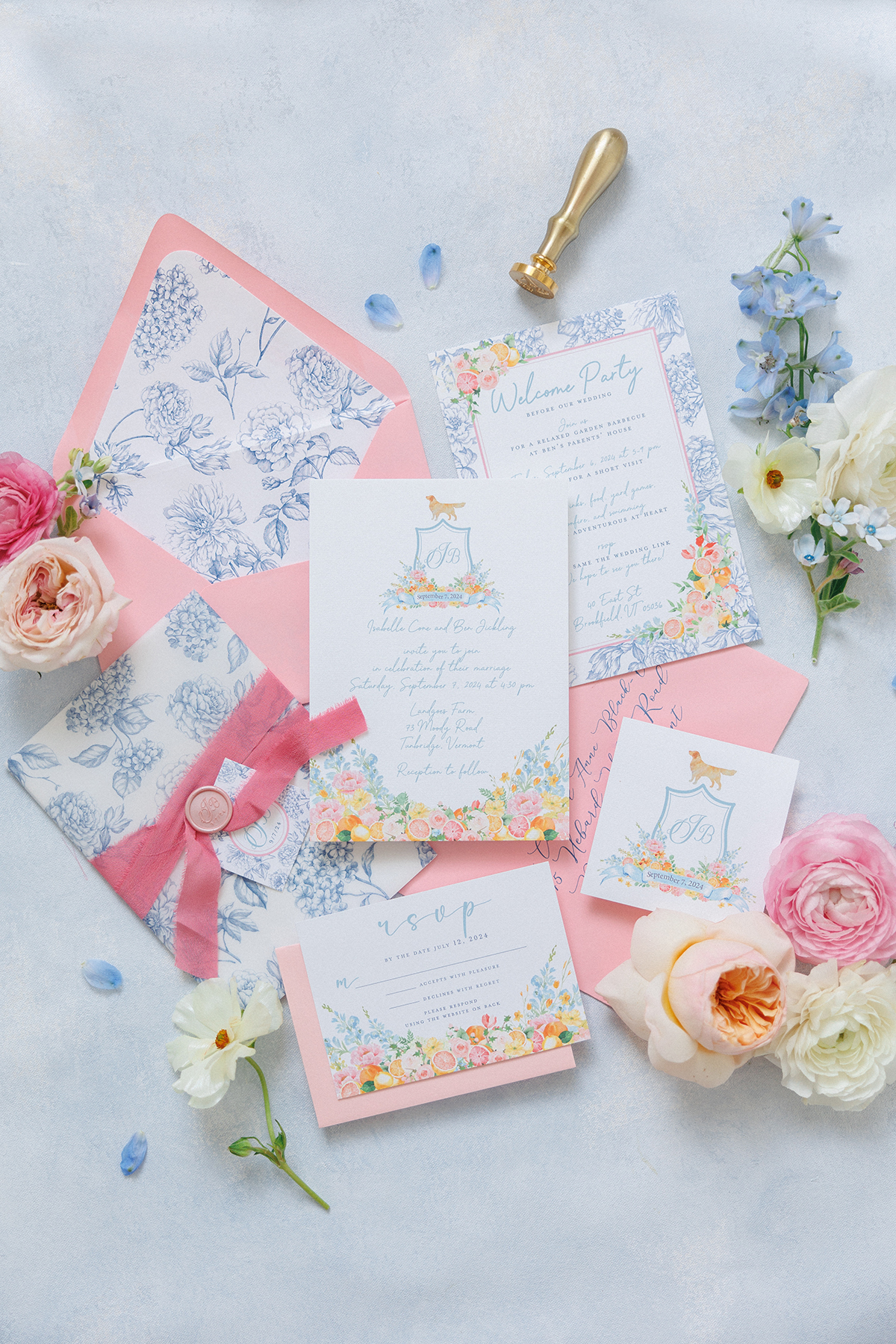 Vermont wedding invitations