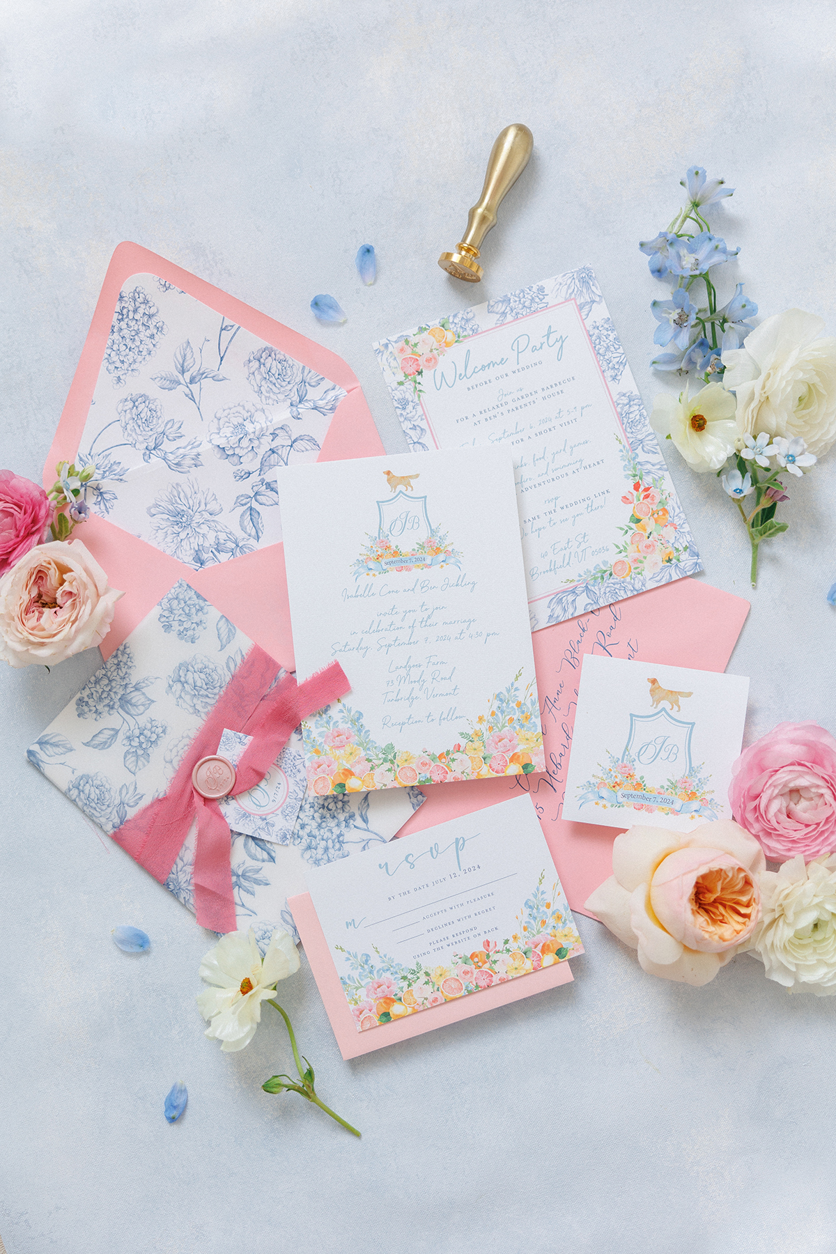 Vermont wedding invitations