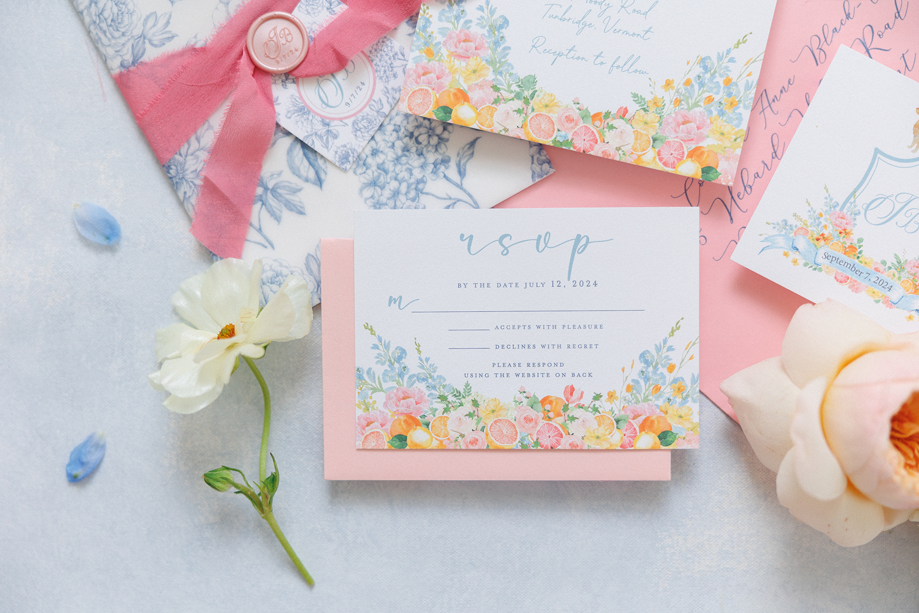 Vermont wedding invitations