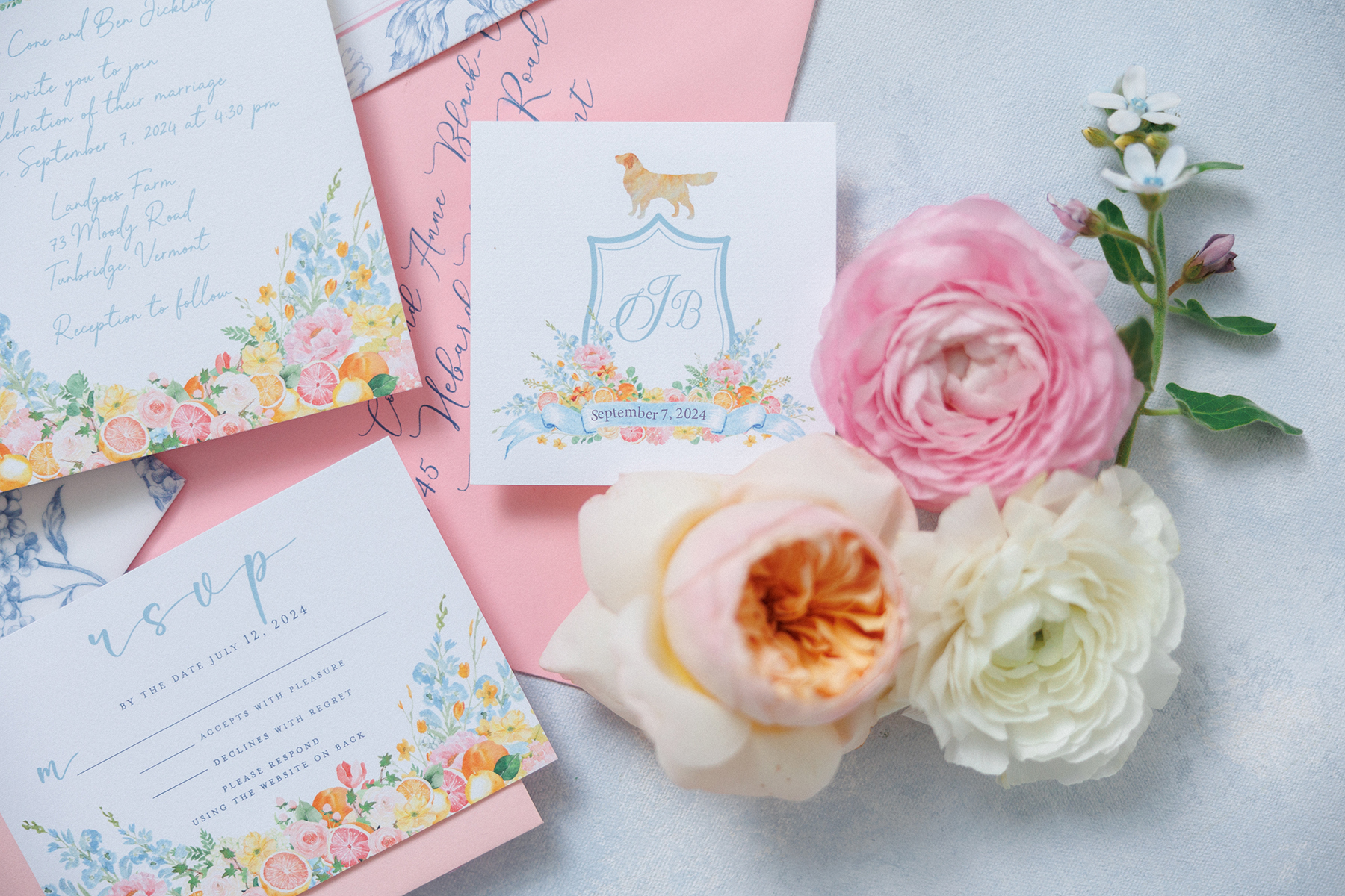 Vermont wedding invitations