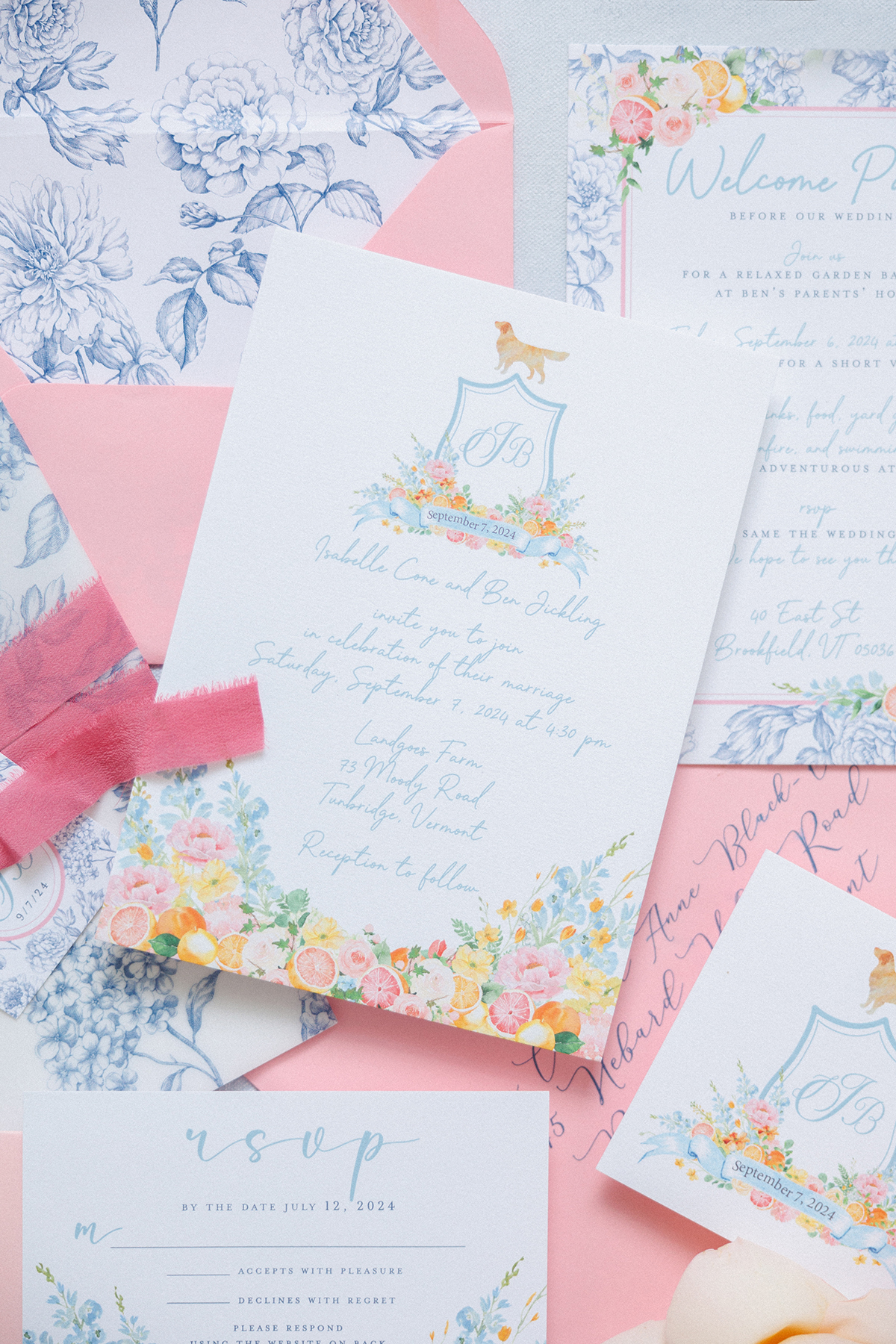 Vermont wedding invitations