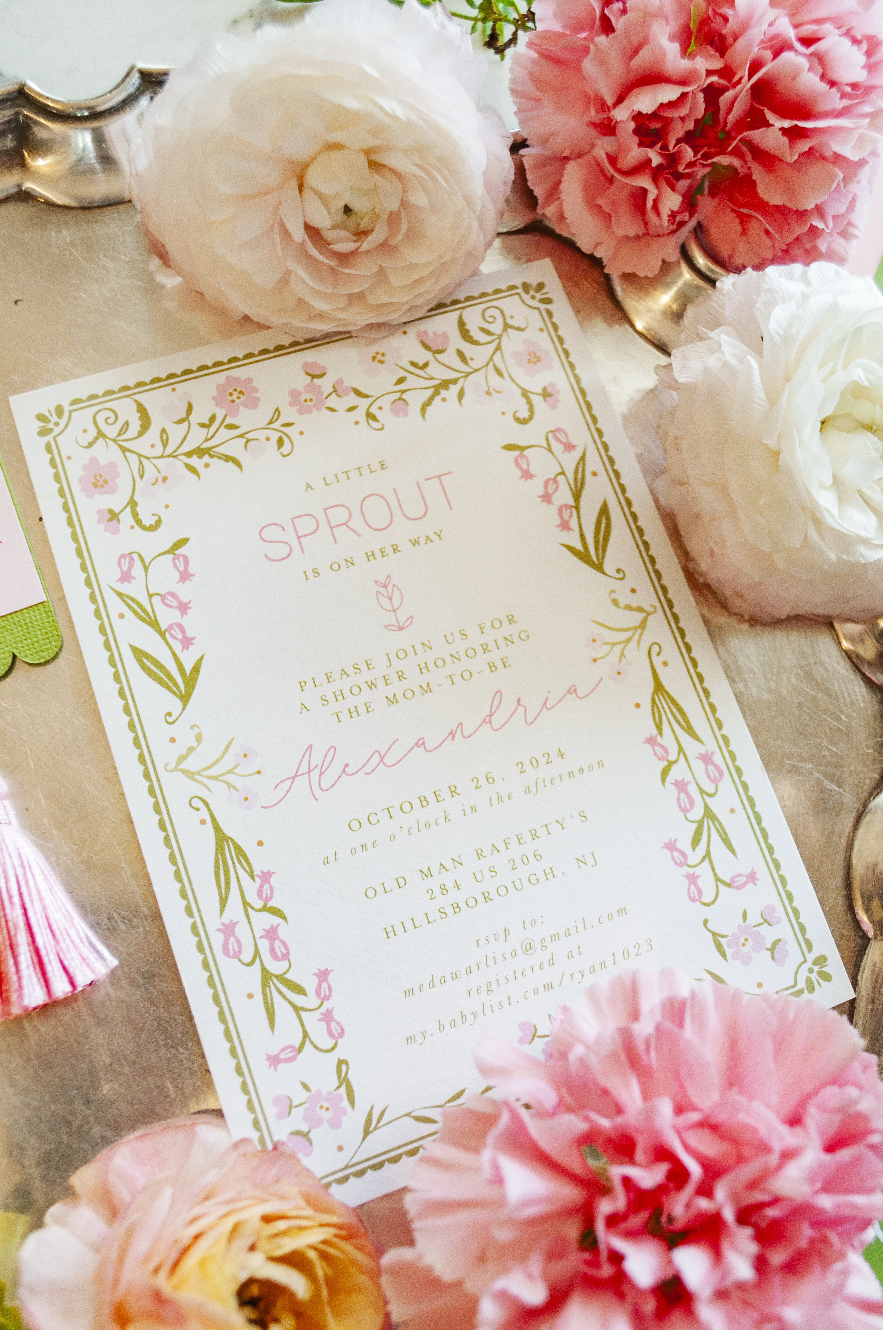 BABY SHOWER CUSTOM INVITATION