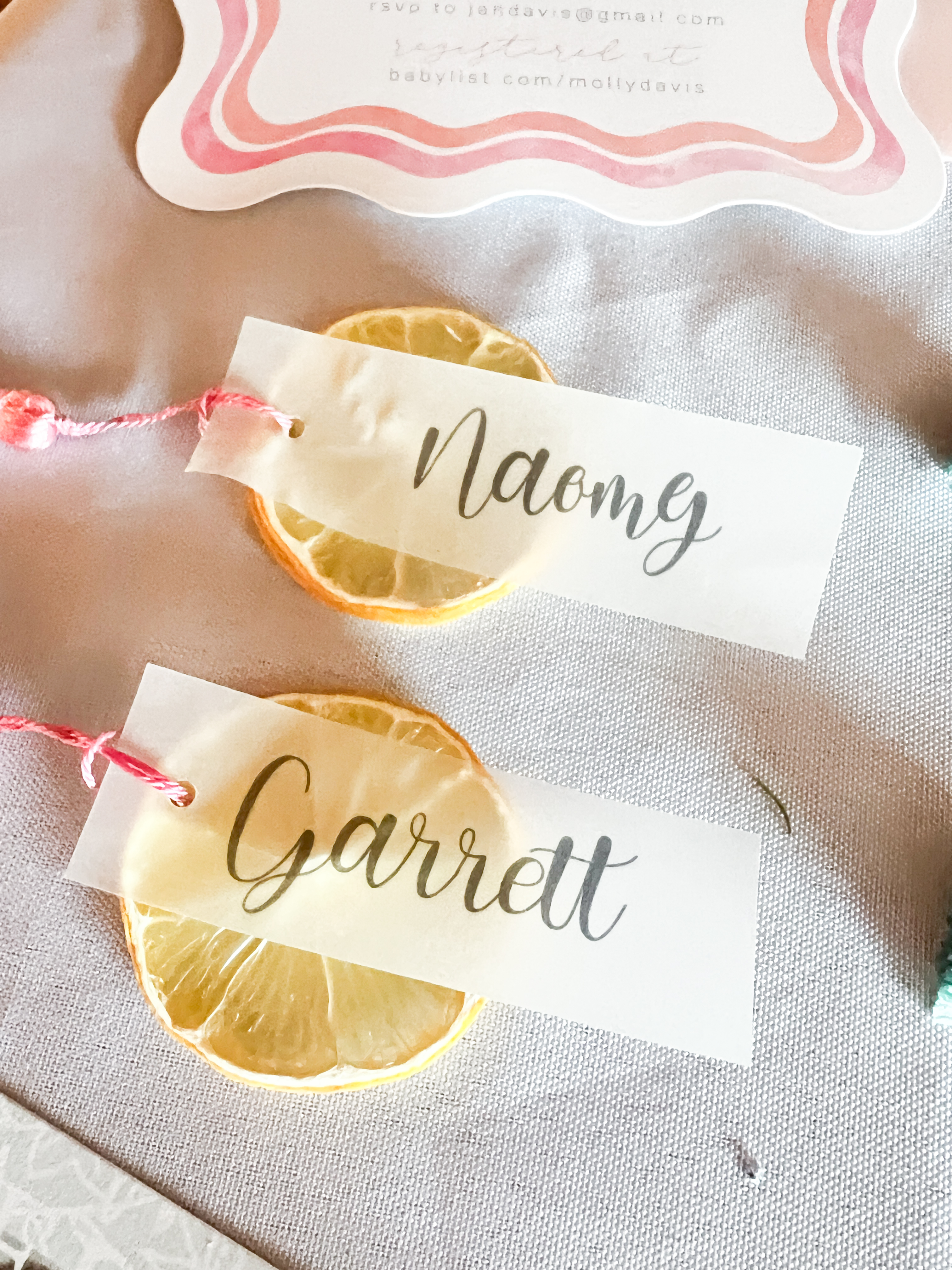 wedding day of stationery place setting tags escort tags seating chart