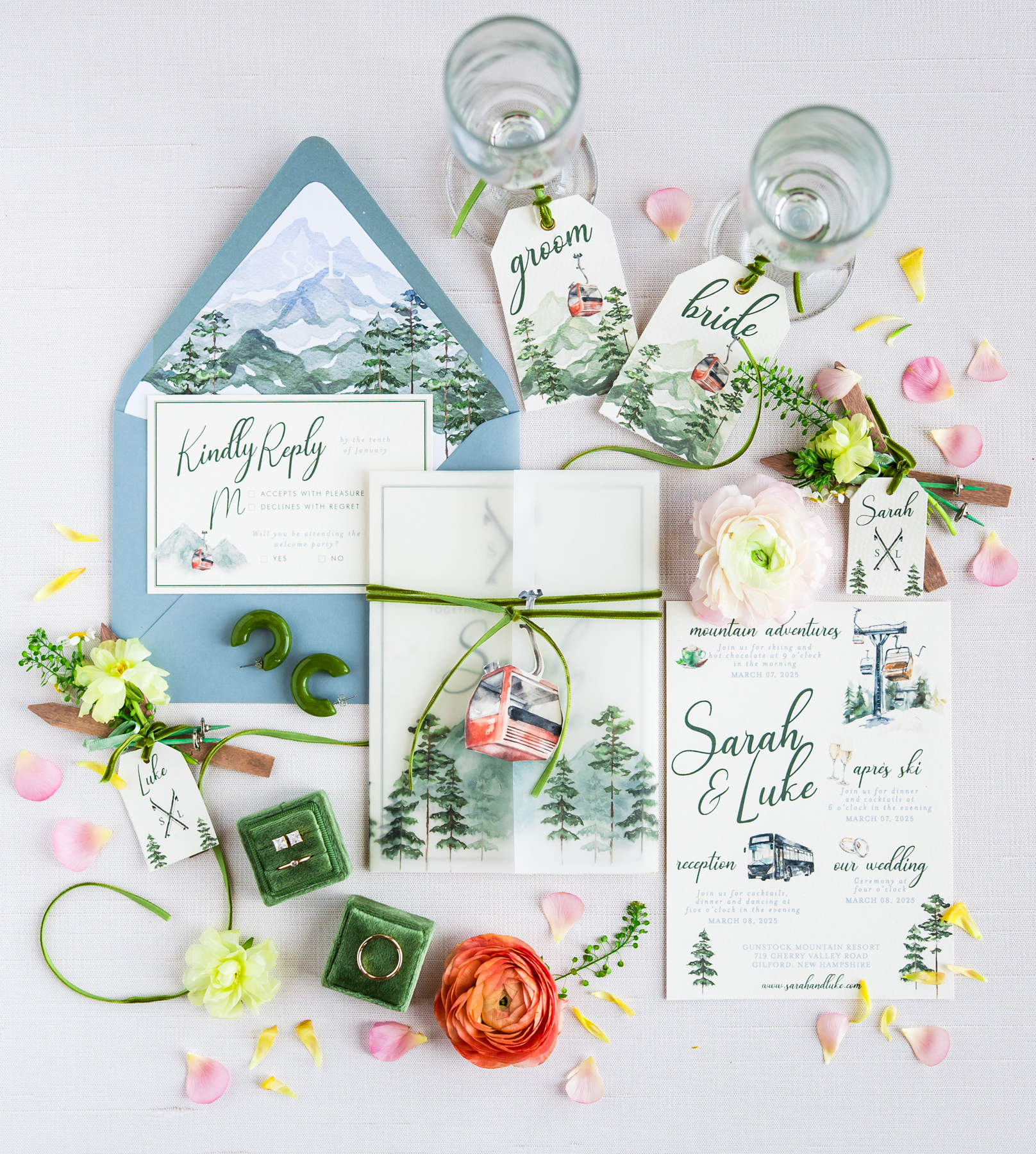 STOWE VERMONT WEDDING STATIONERY