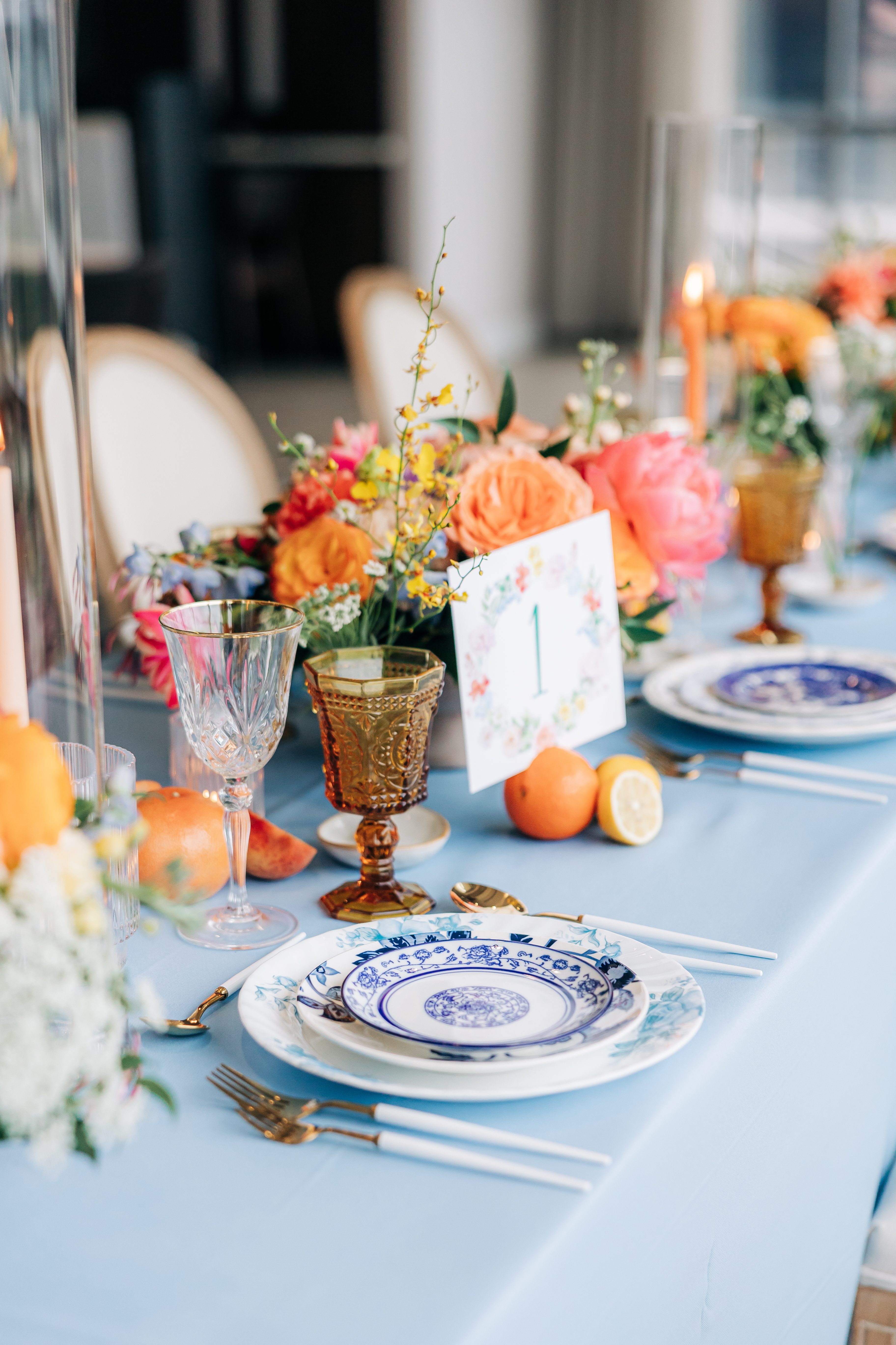 Bright Citrus wedding color palette