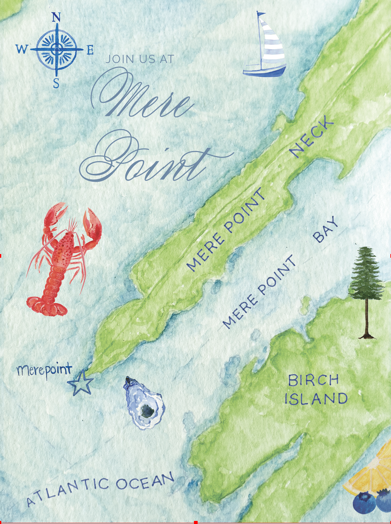 watercolor map illustration