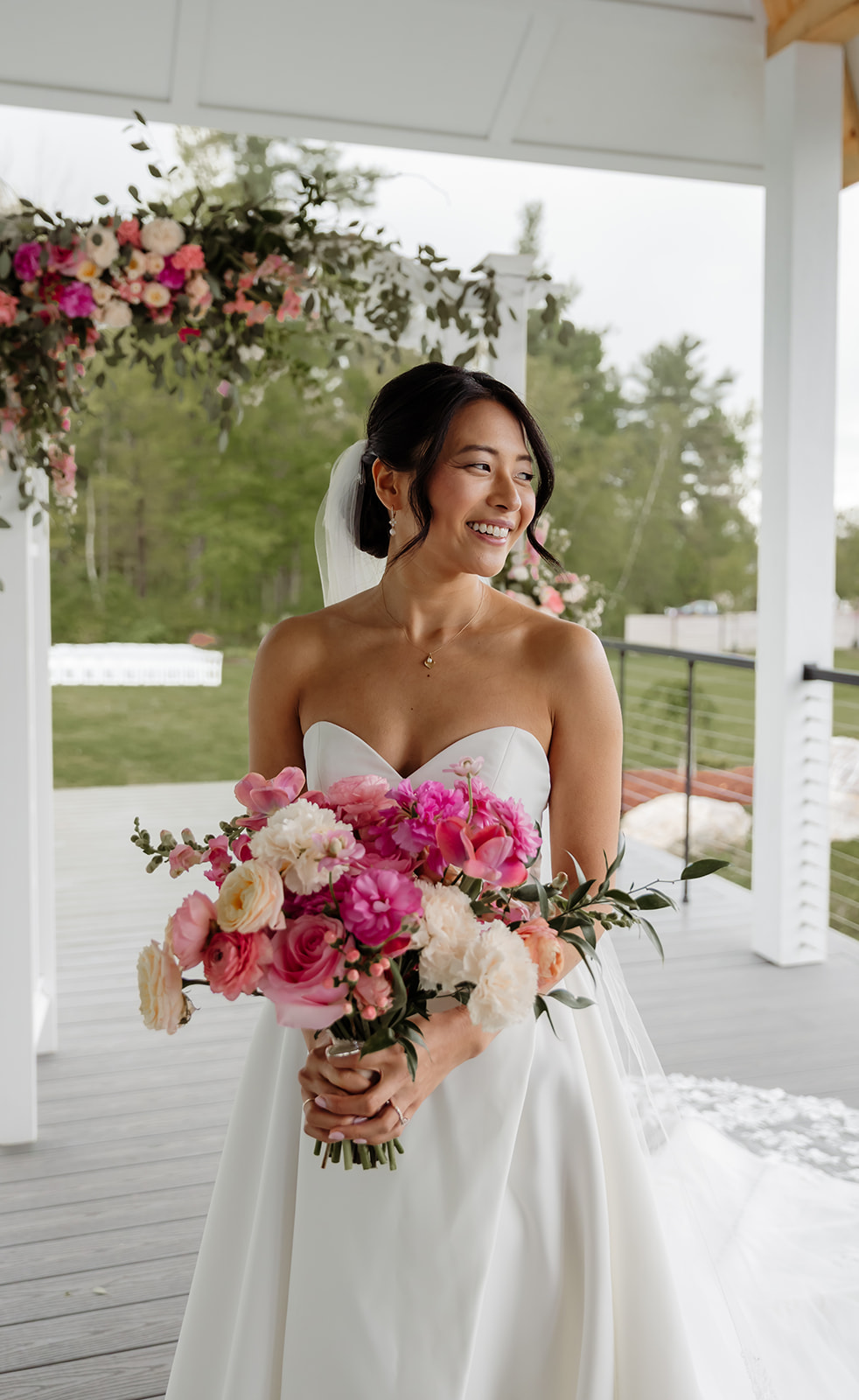 Lush pink bridal bouquet