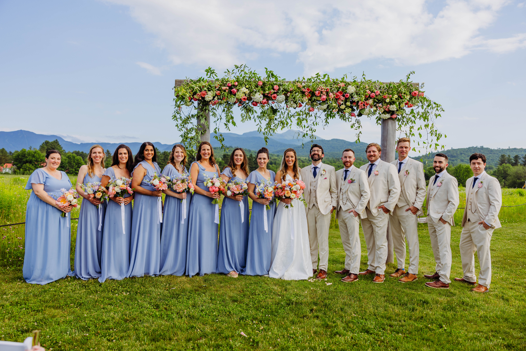 summer wedding at the barn at smugglers notch