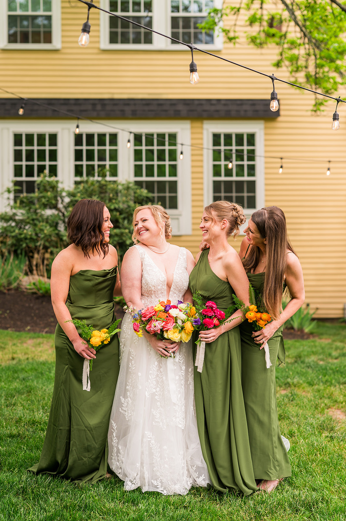 New England bright color palette wedding flowers