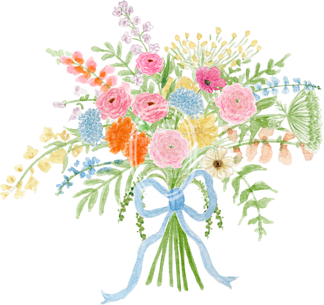 custom watercolor wedding stationery