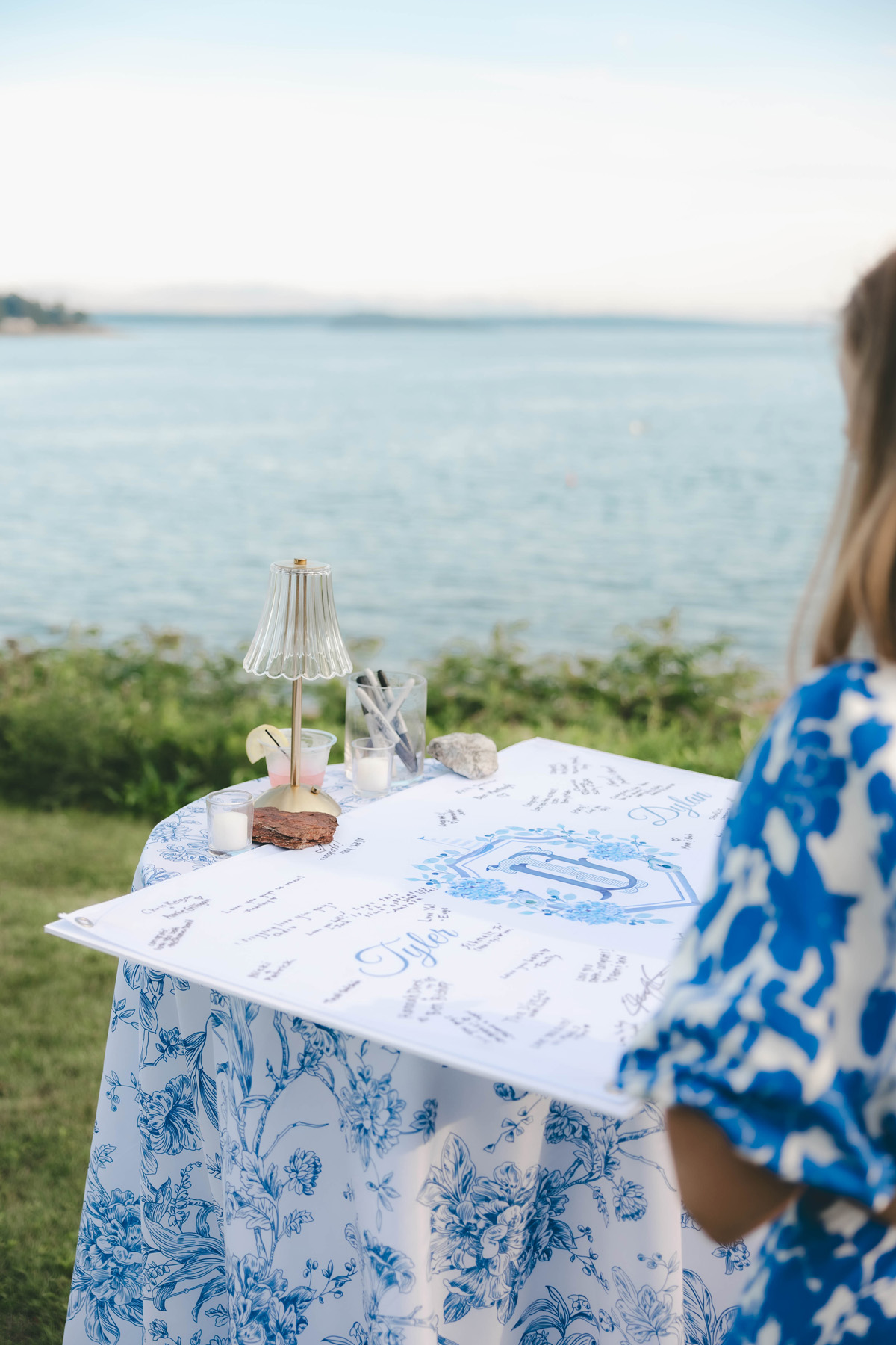 coastal Maine wedding stationery 20260627_0910 custom wedding flag